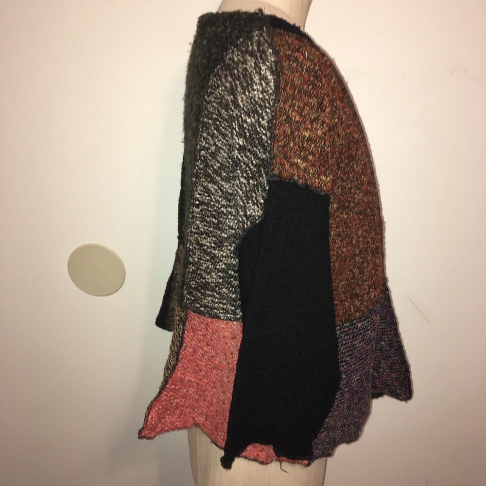 Multi-Colored Lagenlook Button Front Sweater - image 5